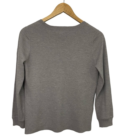 [m] DVF Sweater Doreen Fog & Black Floral Applique Pullover lace wool - Picture 5 of 8